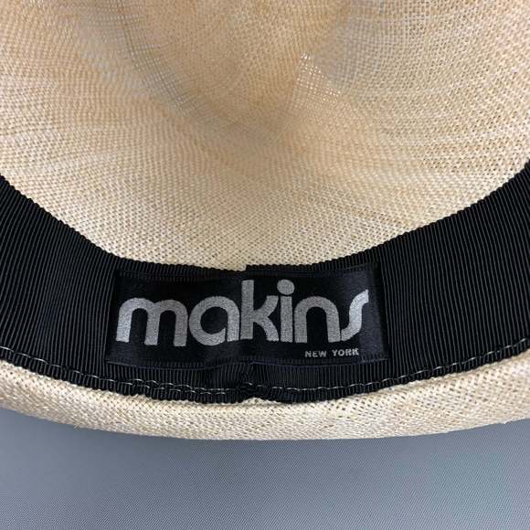 Vintage MAKINS Natural Woven Straw Hat - Picture 6 of 6